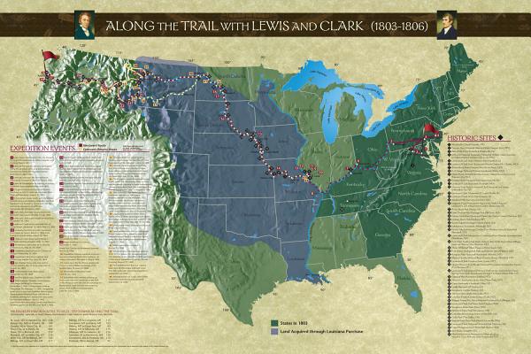 Along the Trail with Lewis and Clark Poster, Revised Edition