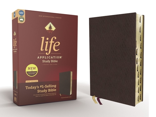 Niv, Life Application Study Bible, Third Edition, Bonded Leather, Burgundy, Indexed, Red Letter Edition By Zondervan Cover Image