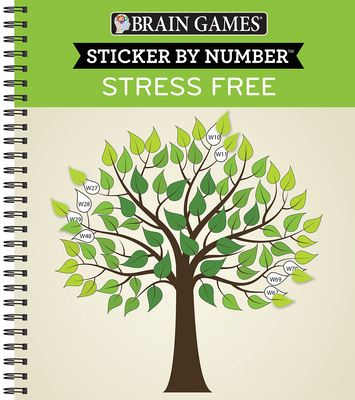 Brain Games - Sticker by Number: Stress Free (28 Images to Sticker) Cover Image