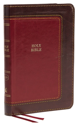 KJV, Thinline Bible, Compact, Imitation Leather, Burgundy, Red Letter Edition Cover Image