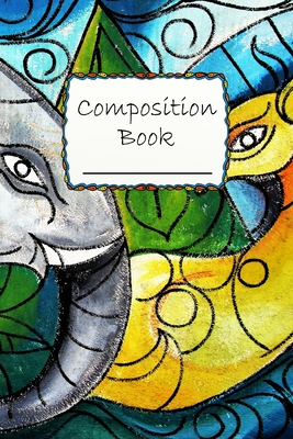Composition Book: Special Art Composition Book to write in - Wide Ruled Book - abstract animals Cover Image