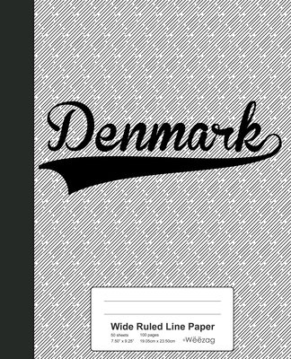 Wide Ruled Line Paper: DENMARK Notebook By Weezag Cover Image