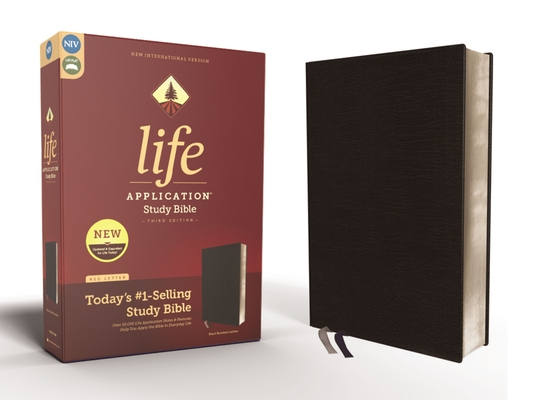 Niv, Life Application Study Bible, Third Edition, Bonded Leather, Black, Red Letter Edition Cover Image