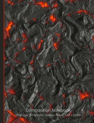 Composition Notebook: Volcanic Lava Flow Texture Cover Design By W. and T. Printables, W&t Printables Cover Image
