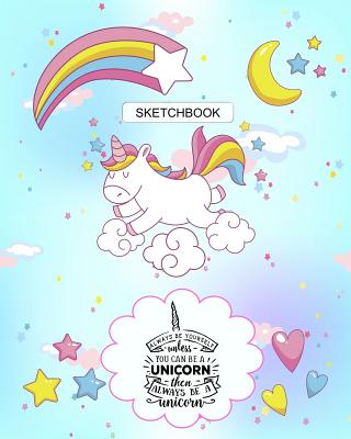 Sketchbook: Cute Unicorn Sketchbook Drawing and Doodling Book for Kids