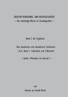 Deutsche Verfassungs- und Rechtsgeschichte: Band 2 der Ergebnisse Cover Image