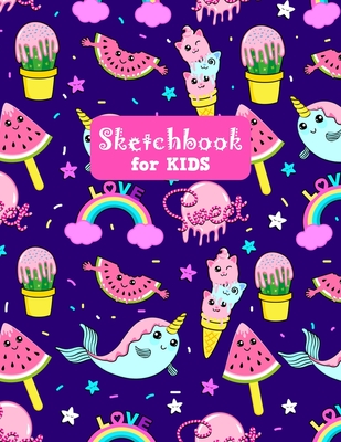 Sketchbook for Kids: Unicorn Large Sketch Book for Drawing, Writing,  Painting, Sketching, Doodling and Activity Book
