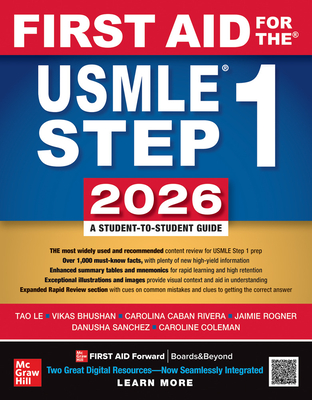 【最新版】FIRST AID FOR THE USMLE STEP1 2026 First Aid for the USMLE Step 1 2026 | Carmichael's Bookstore