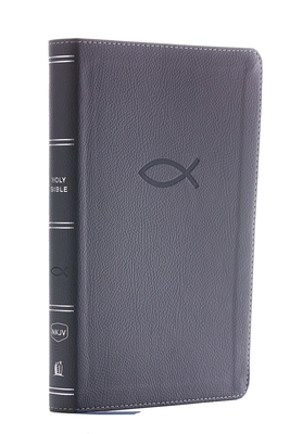 Nkjv, Thinline Bible Youth Edition, Leathersoft, Gray, Red Letter Edition, Comfort Print By Thomas Nelson Cover Image