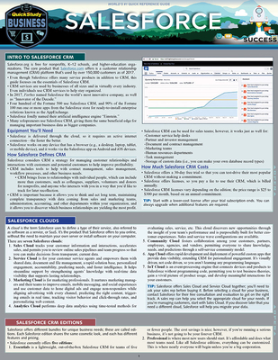 Salesforce: A Quickstudy Laminated Reference Guide Cover Image