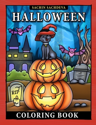 Halloween Coloring Book: Easy to Color Spooky Halloween book with