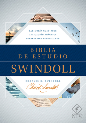 Biblia de Estudio Swindoll Ntv (Tapa Dura, Azul, Índice) Cover Image