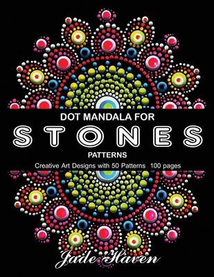 Dot Mandala for Stones Patterns: Stress Relief Coloring for Adults ( Black Background ) Cover Image