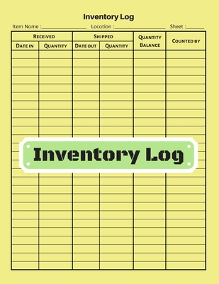 Inventory log: V.16 - Inventory Tracking Book, Inventory Management and Control, Small Business Bookkeeping / double-sided perfect bi Cover Image