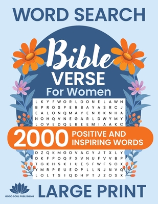 Word Search Bible Verse for Women (Large Print): Positive and Inspiring Brain Games Word Find Puzzles, Encouraging Faith, Religion and Psalms for Adul Cover Image