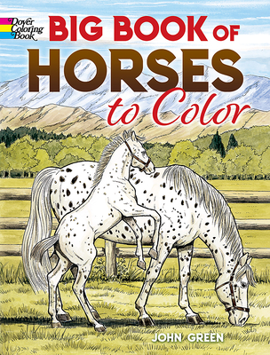 Big Book of Horses to Color By John Green Cover Image