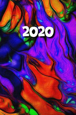 2020: Agenda semainier 2020 - Calendrier des semaines 2020 - Art abstrait