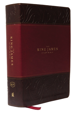 The King James Study Bible, Imitation Leather, Burgundy, Full-Color Edition By Thomas Nelson Cover Image