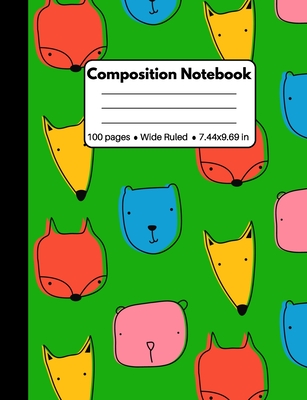 Composition Notebook: Fox Gifts for Fox Lovers: Awesome Green Fox School  Composition Notebook Wide Ruled for Student Kids Teens (Paperback)