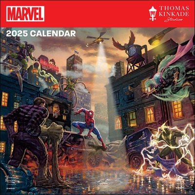 MARVEL by Thomas Kinkade Studios 2025 Wall Calendar By Thomas Kinkade Studios Cover Image
