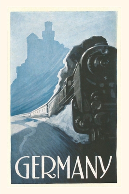 Vintage Journal Train by Rhine Castle, Germany Cover Image