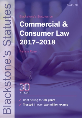Blackstone's Statutes on Commercial & Consumer Law 2017-2018 Cover Image