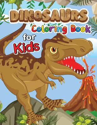Dinosaur Coloring Book for Kids: Easy and Beautiful Dinosaur in the Fantasy world Coloring Pages Cover Image