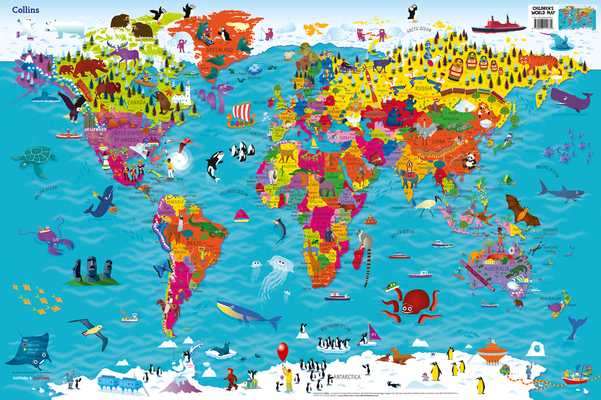 Collins Children’s World Map By Collins UK Cover Image