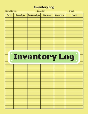 Inventory log: V.17 - Inventory Tracking Book, Inventory Management and Control, Small Business Bookkeeping / double-sided perfect bi Cover Image