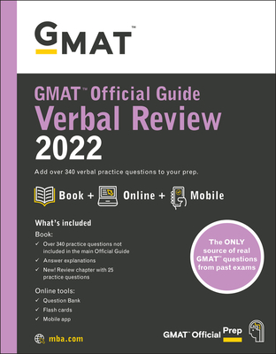 GMAT Official Guide Verbal Review 2022: Book + Online Question Bank Cover Image