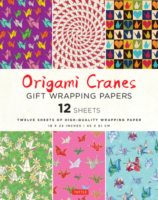 Origami Cranes Gift Wrapping Papers - 12 Sheets: 18 X 24 Inch (45 X 61 CM) Wrapping Paper