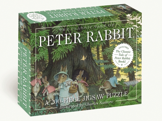 The Classic Tale of Peter Rabbit 200-Piece Jigsaw Puzzle & Book: A 200-Piece Family Jigsaw Puzzle Featuring the Classic Tale of Peter Rabbit! (The Classic Edition) By Charles Santore (Illustrator), Beatrix Potter Cover Image