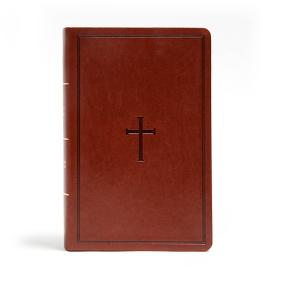 CSB Large Print Personal Size Reference Bible, Brown LeatherTouch Cover Image