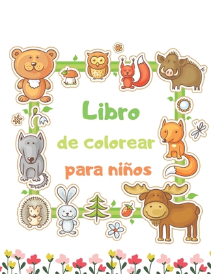 Libro de colorear para niños: Lindo animal, perro, gato, elefante
