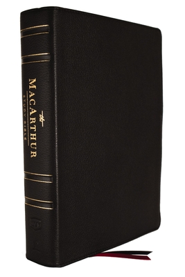 Nkjv, MacArthur Study Bible, 2nd Edition, Genuine Leather, Black, Comfort Print: Unleashing God's Truth One Verse at a Time Cover Image