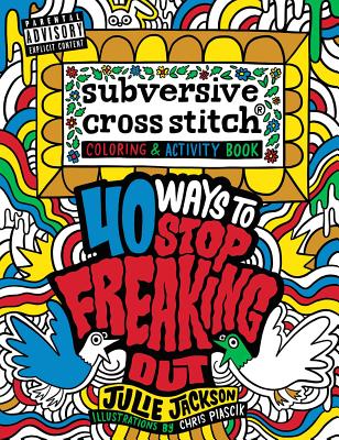 Cover for Subversive Cross Stitch Coloring and Activity Book