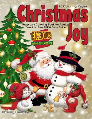 Download Christmas Joy Grayscale Coloring Book For Adults 46 Christmas Theme Coloring Pages And Big 55 Piece Bonus Download Paperback Trident Booksellers And Cafe