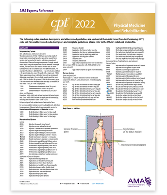 CPT Express Reference Coding Card 2022: Physical Medicine & Rehabilitation By American Medical Association Cover Image