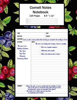 Cornell Notes Notebook: Note Taking System, For Students, Writers, Meetings, Lectures Large Size 8.5 x 11 (21.59 x 27.94 cm), Durable Matte Wi Cover Image