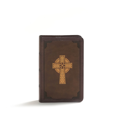 KJV Large Print Compact Reference Bible, Celtic Cross Brown LeatherTouch Cover Image