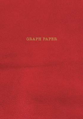 Graph Paper: Executive Style Composition Notebook - Red Leather Style, Softcover - 7 x 10 - 100 pages (Office Essentials) By Birchwood Press Cover Image