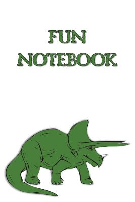 Fun Notebook: Boys Books - Mini Composition Notebook - Ages 6 -12 - Green Triceratops Book Cover Image