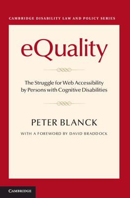 eQuality (Cambridge Disability Law and Policy) Cover Image