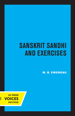 Sanskrit Sandhi and Exercises, Revised Edition By M.B. Emeneau Cover Image