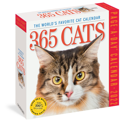 365 Cats Page-A-Day Calendar 2022: The World's Favorite Cat Calendar Cover Image