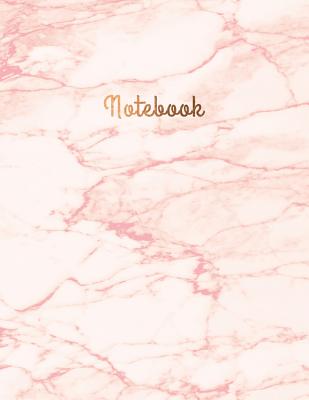 Notebook: Cute pink marble ★ Personal notes ★ Daily diary ★ Office supplies 8.5 x 11 - big notebook 150 pages Cover Image