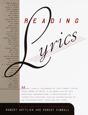 Reading Lyrics: More Than 1,000 of the Twentieth Century's Finest Song Lyrics Cover Image