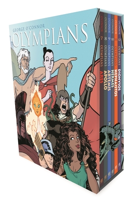 Olympians Boxed Set Books 7-12: Ares, Apollo, Artemis, Hermes, Hephaistos, and Dionysos By George O'Connor Cover Image