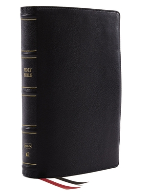 Nkjv, Deluxe Thinline Reference Bible, Genuine Leather, Black, Red Letter, Comfort Print: Holy Bible, New King James Version Cover Image