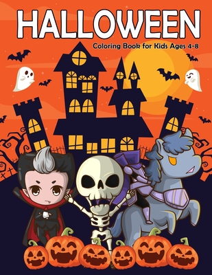 Halloween Coloring Book for Kids Ages 4-8: A Fun and Easy Happy